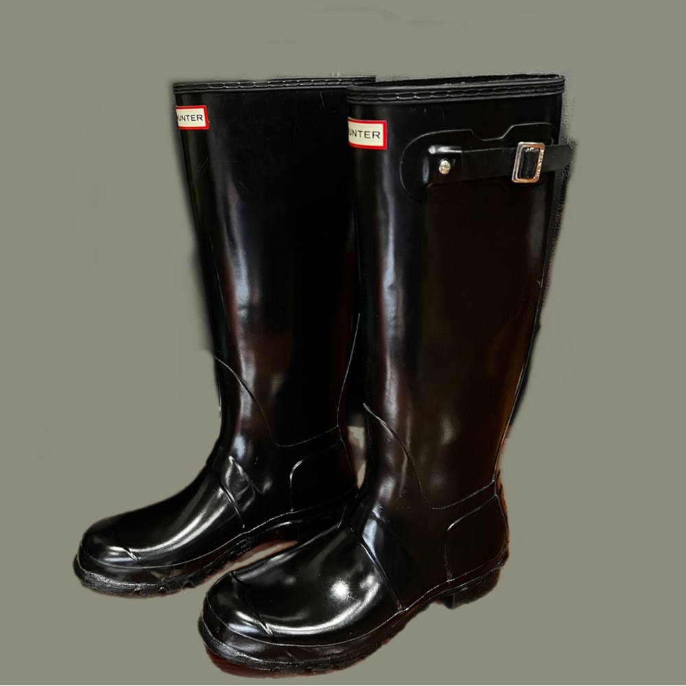 Hunter Women's Original Tall Gloss Rain Boots - Picture 3 of 14